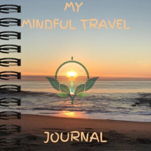 Printable mindful travel journal with daily reflection prompts, travel logs, and gratitude pages for intentional and soulful journeys. Designed for wellness travelers and mindful explorers.