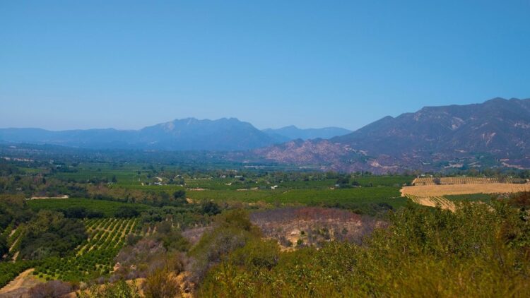 Peaceful mountain valley landscape, inviting space for intentional living
