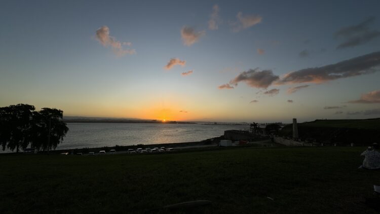 mindful travel sunset moment in San Juan.